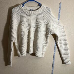 Madewell Cream Cable Knit Sweater